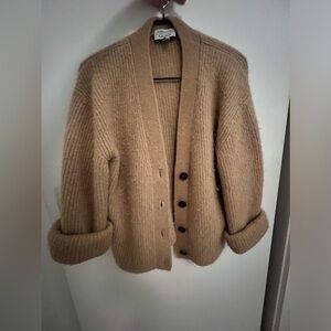 & Other Stories Camel Cardigan Alpaca Wool S